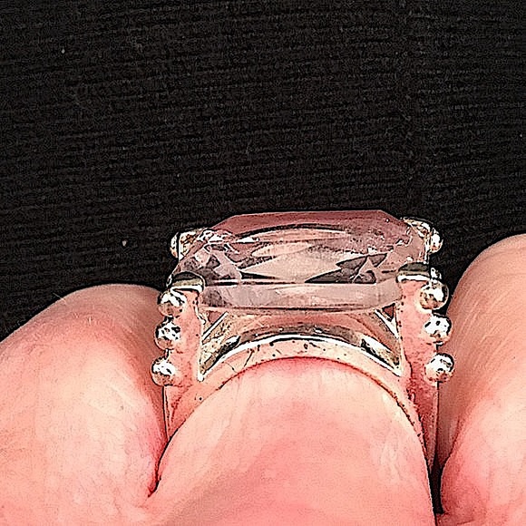 Pink Stone in Silver 4 Prong Setting - Picture 3 of 3